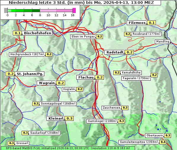 Niederschlag, 13. 4. 2026