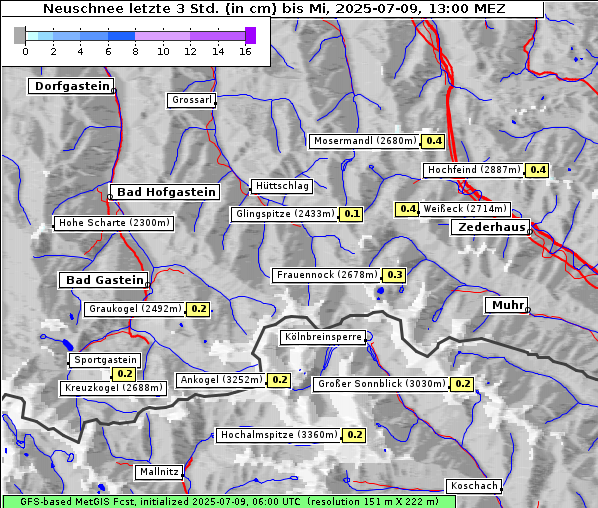 Neuschnee, 9. 7. 2025