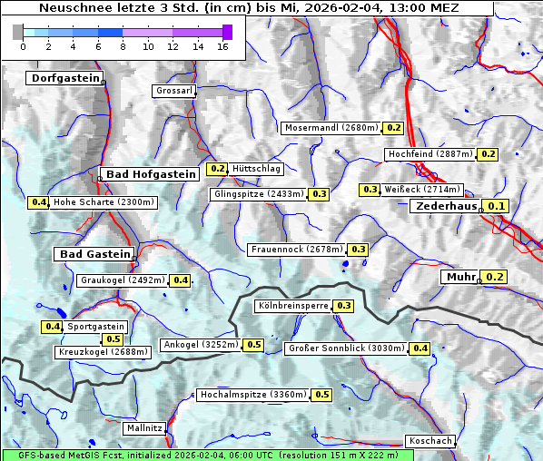 Neuschnee, 4. 2. 2026