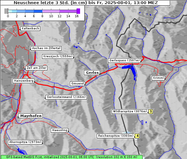 Neuschnee, 1. 8. 2025