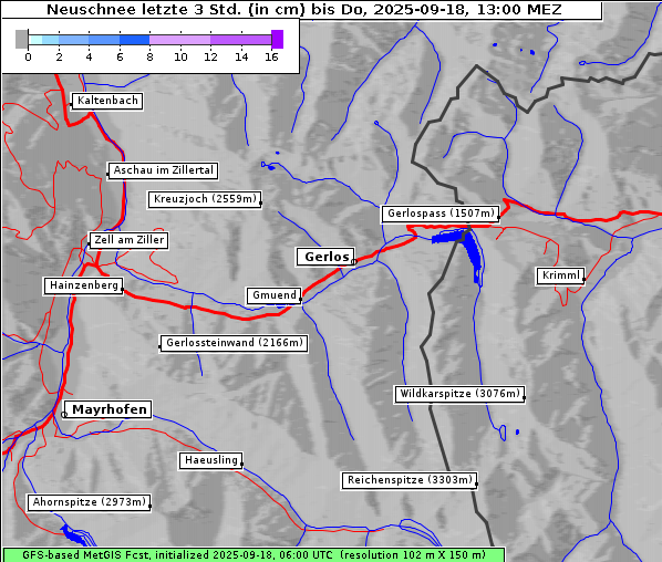 Neuschnee, 18. 9. 2025