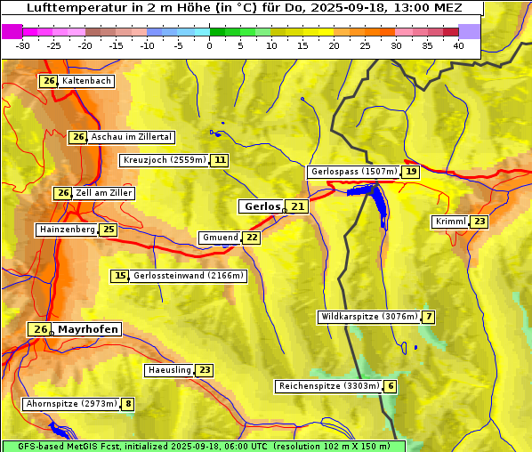 Temperatur, 18. 9. 2025