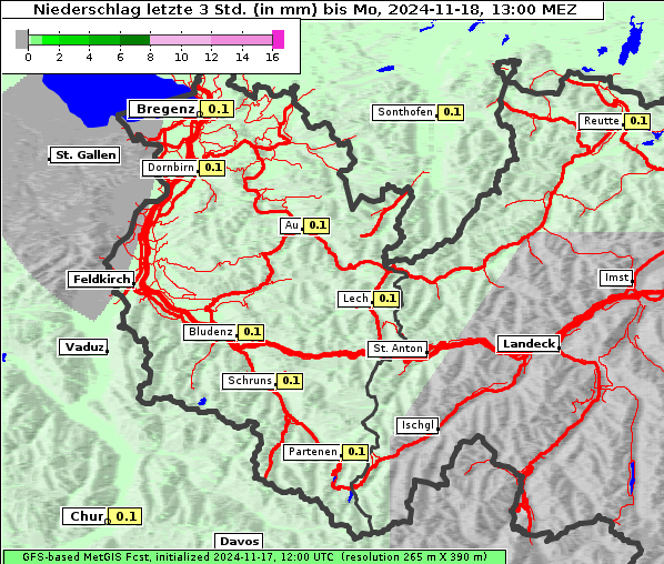 Niederschlag, 18. 11. 2024