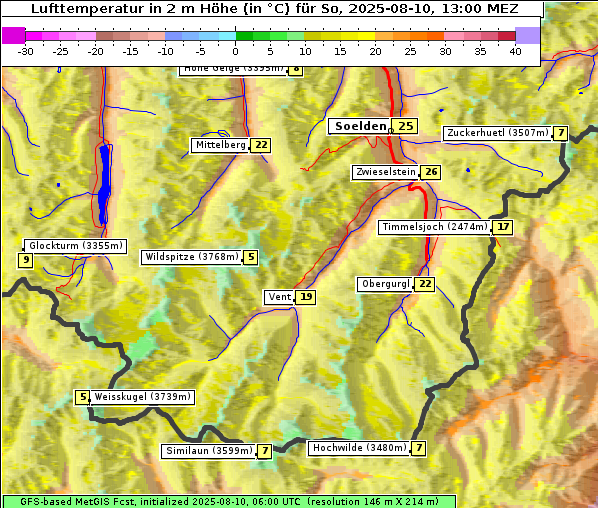 Temperatur, 10. 8. 2025