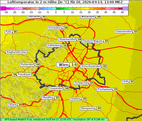Temperatur, 14. 4. 2026
