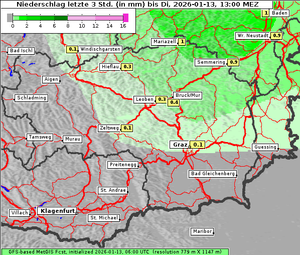 Niederschlag, 13. 1. 2026