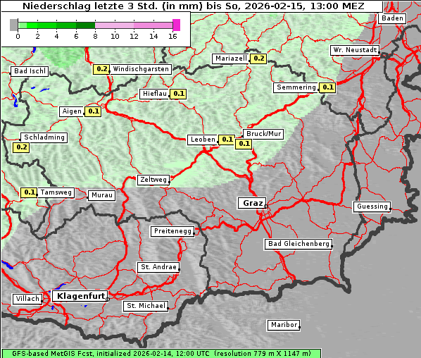 Niederschlag, 15. 2. 2026