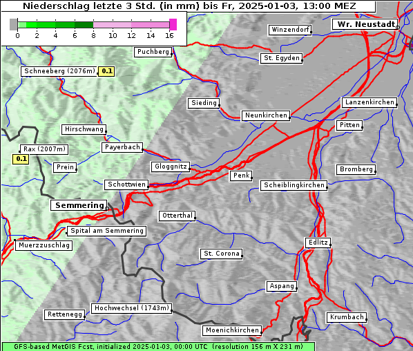 Niederschlag, 3. 1. 2025