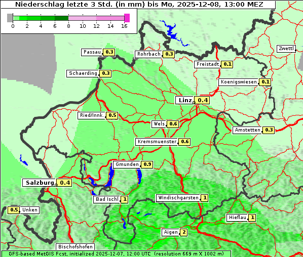 Niederschlag, 8. 12. 2025