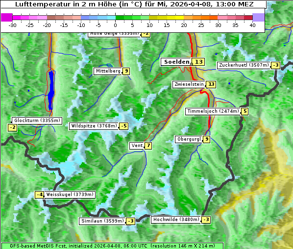 Temperatur, 8. 4. 2026