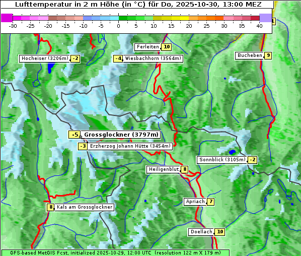 Temperatur, 30. 10. 2025