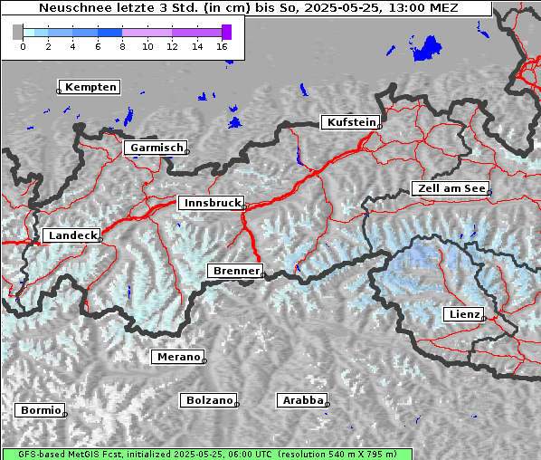 Neuschnee, 25. 5. 2025