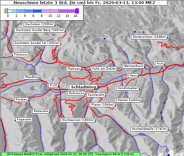 Neuschnee, 13. 3. 2026