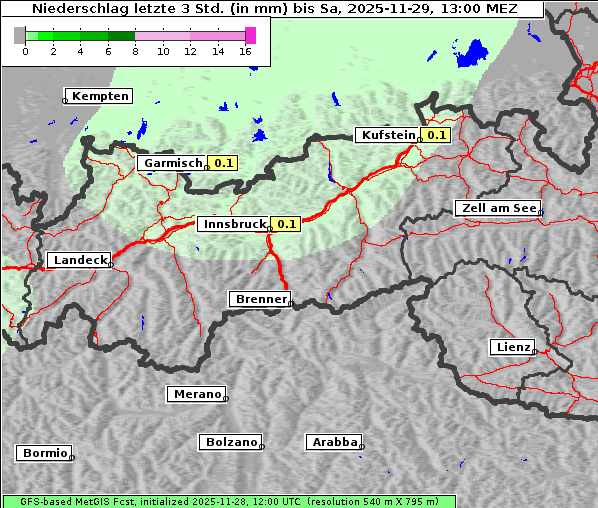 Niederschlag, 29. 11. 2025