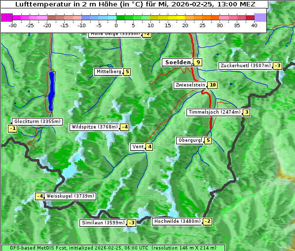 Temperatur, 25. 2. 2026