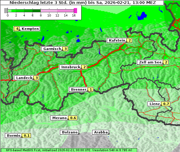 Niederschlag, 21. 2. 2026