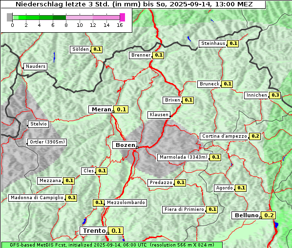Niederschlag, 14. 9. 2025