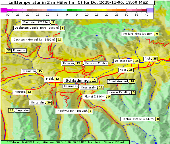 Temperatur, 6. 11. 2025