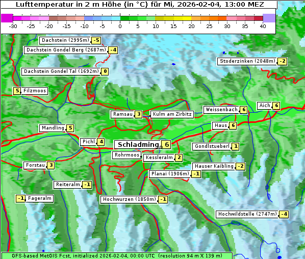 Temperatur, 4. 2. 2026