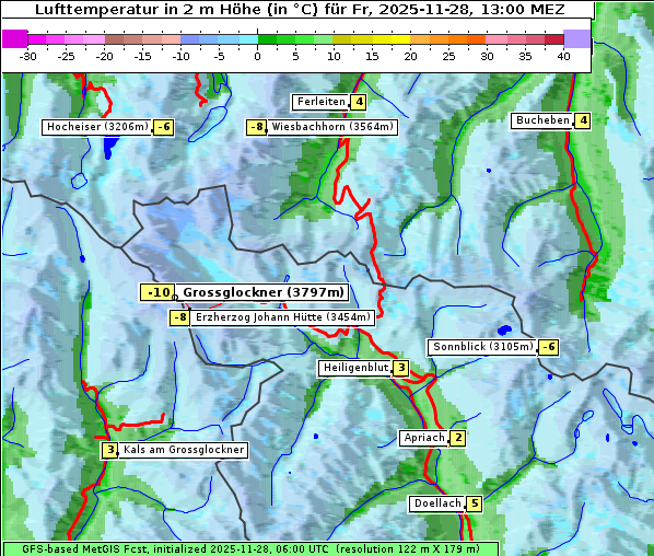 Temperatur, 28. 11. 2025