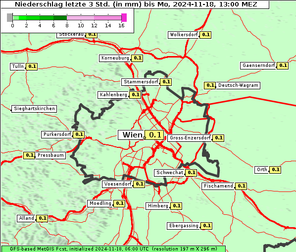 Niederschlag, 18. 11. 2024