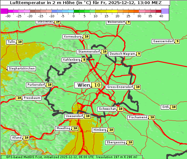 Temperatur, 12. 12. 2025