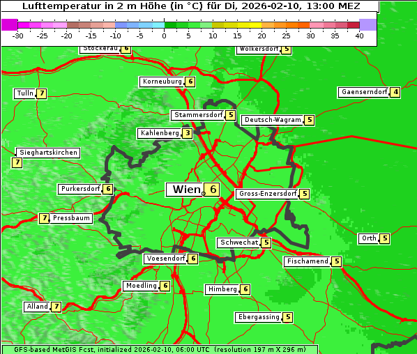 Temperatur, 10. 2. 2026