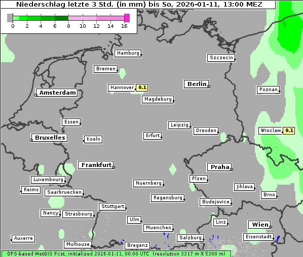 Niederschlag, 11. 1. 2026