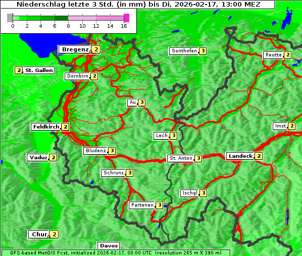 Niederschlag, 17. 2. 2026