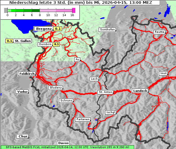 Niederschlag, 15. 4. 2026