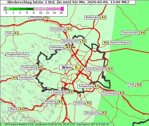 Niederschlag, 9. 2. 2026
