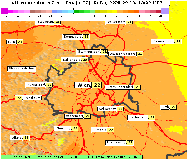 Temperatur, 18. 9. 2025