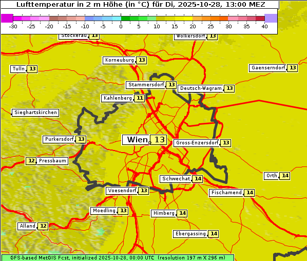 Temperatur, 28. 10. 2025