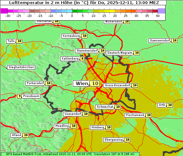 Temperatur, 11. 12. 2025