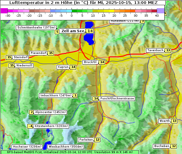 Temperatur, 15. 10. 2025