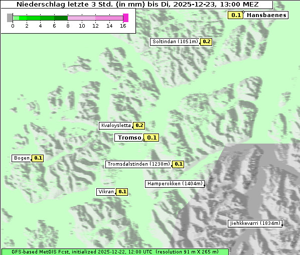 Niederschlag, 23. 12. 2025