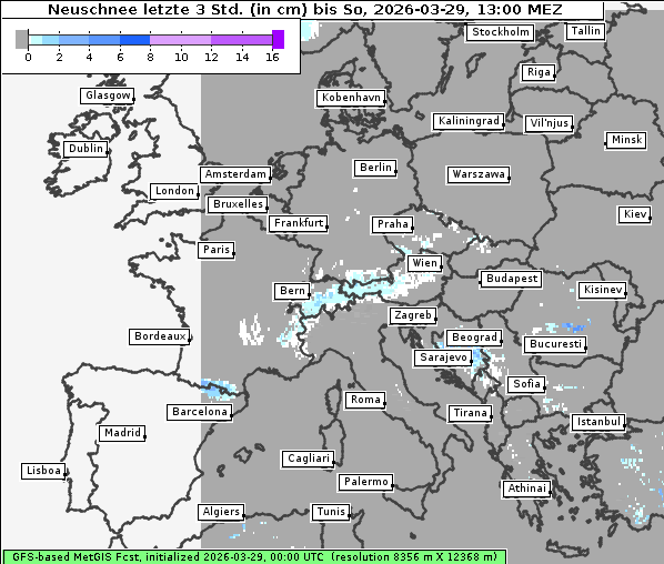 Neuschnee, 29. 3. 2026