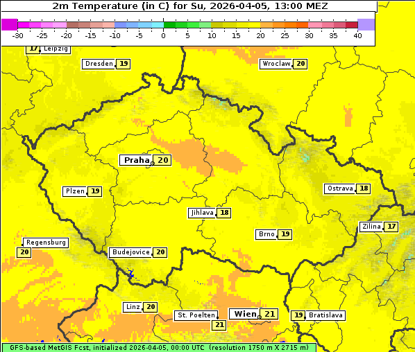 Temperatur, 5. 4. 2026