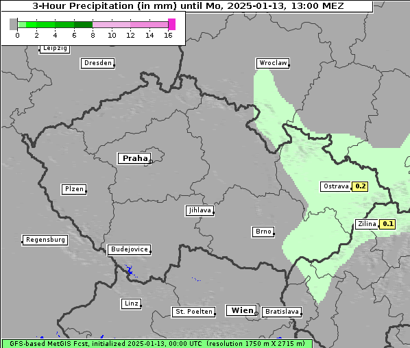 Niederschlag, 13. 1. 2025