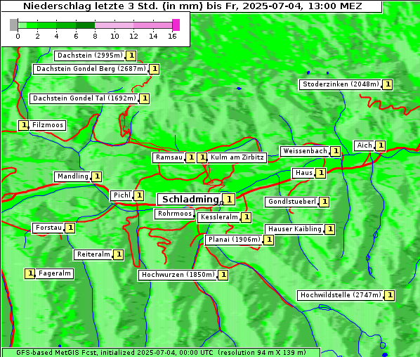 Niederschlag, 4. 7. 2025