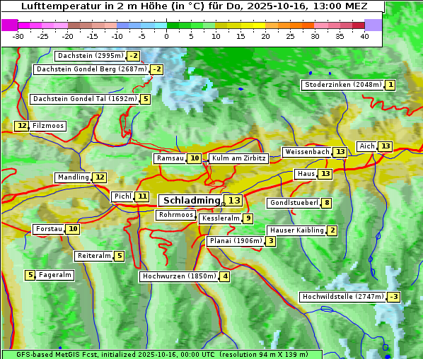 Temperatur, 16. 10. 2025