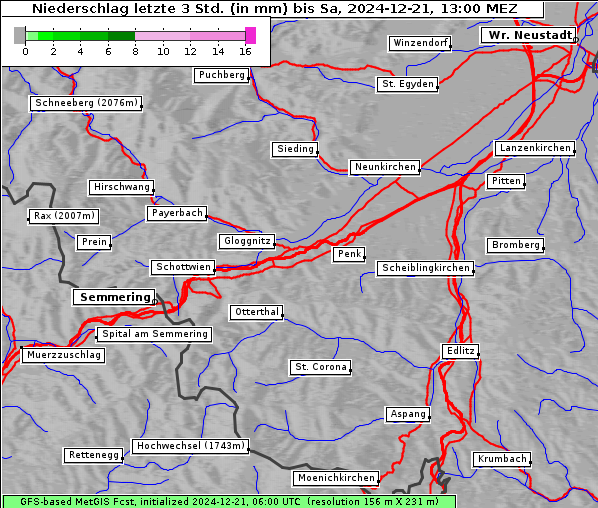 Niederschlag, 21. 12. 2024
