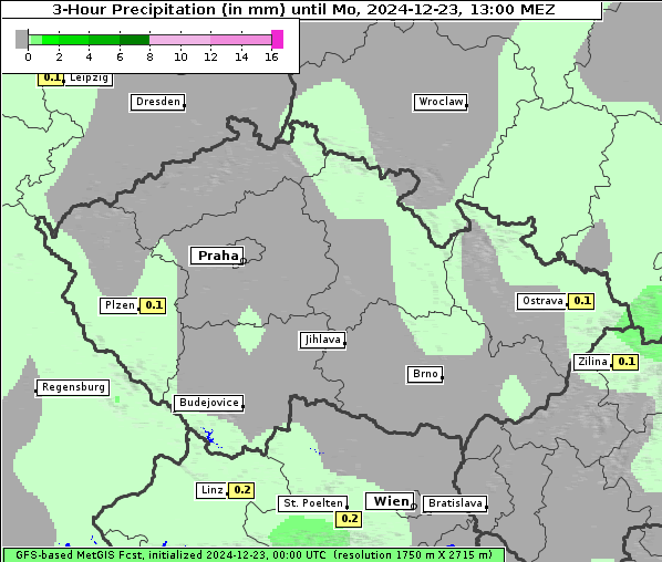 Niederschlag, 23. 12. 2024