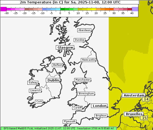 Temperatur, 8. 11. 2025