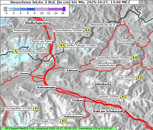 Neuschnee, 27. 10. 2025