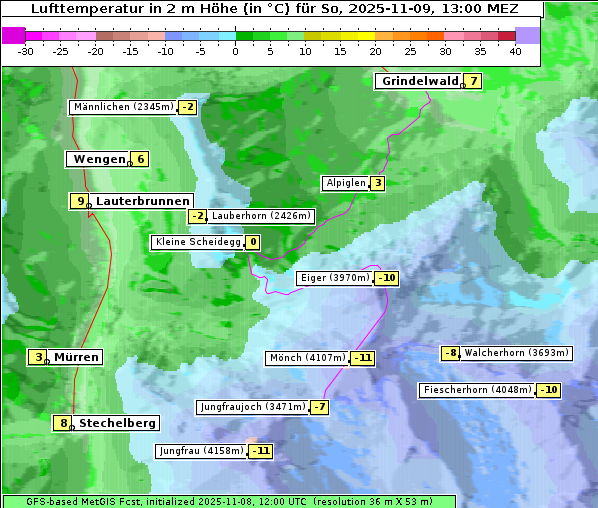 Temperatur, 9. 11. 2025