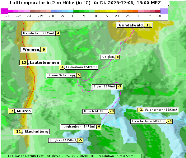 Temperatur, 9. 12. 2025