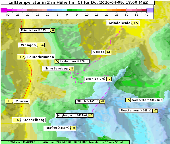 Temperatur, 9. 4. 2026