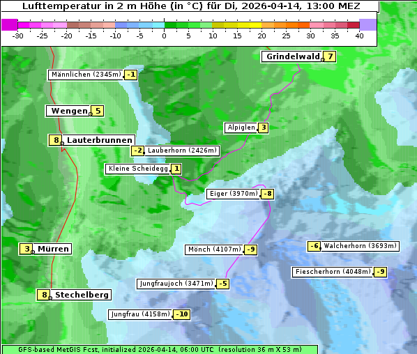 Temperatur, 14. 4. 2026