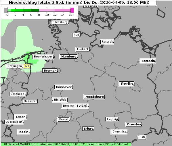 Niederschlag, 9. 4. 2026